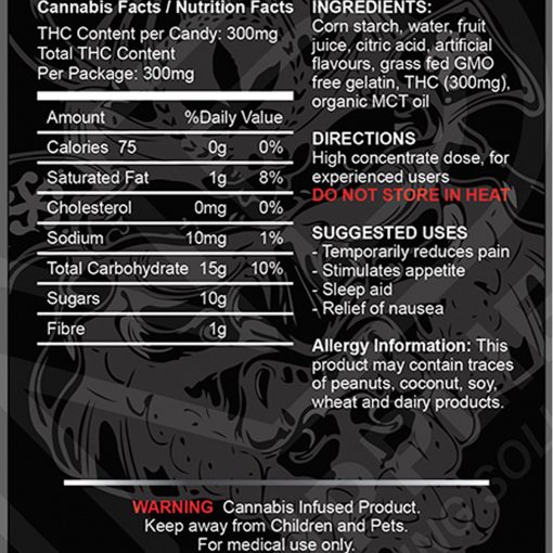 The Green Samurai – Grape Extreme Gummies (THC – 300MG) - Image 3